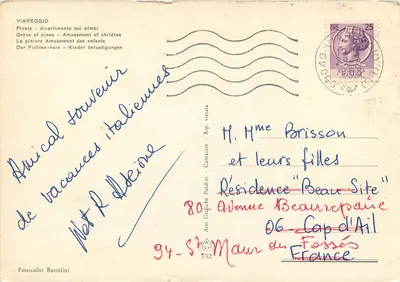 Pineta - diversão dos bebês — Viareggio — Arti Grafiche Pardini — Verso
