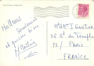 Viareggio — vista da praia, da estrada e do porto — editor não visível — Verso