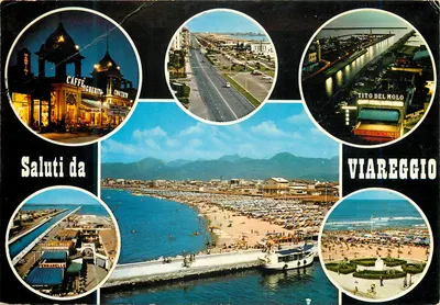 Viareggio — vista panorâmica e locais — editor G.M. Milano