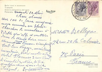 Ventimiglia — widok panoramiczny — Rivier Vision, nr X.154 — Rewers