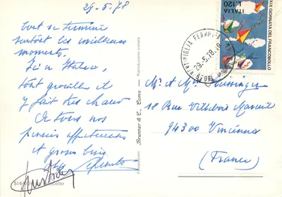 Ventimiglia — widok panoramiczny i kwiat — wydawca Brunner & C. n° 514/024 — Rewers