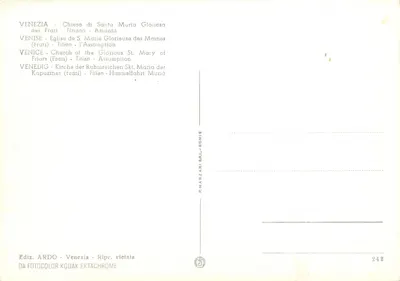 Assumpcja Najświętszej Maryi Panny — obraz Titiana — wydawca Ardo, seria 24 — Rewers