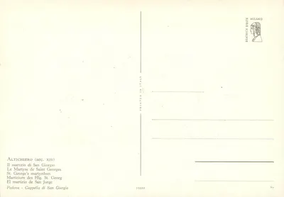 Altichiero (XIV w.) — męczeństwo św. Jerzego — wydawca Beatrice Deste, Mediolan, nr 10888 — Rewers
