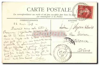 Castelo de Brotel e vallé de Amby perto de Crémieu — editor não identificado, número de série não visível — Verso