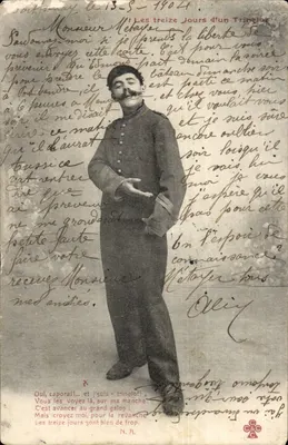 Bilhete postal antigo Fantasia Folclore Os treze dias de um Tringliot