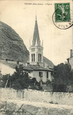 Veynnes (Alpes-Hautes) - A Igreja — editor J. Garnet, Veynnes