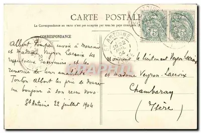 St-ANTOINE (Isère) — Antiguo Muro de Defensa y Puerta de Lyon — L. Charvat, fot., Grand-Serre — Reverso