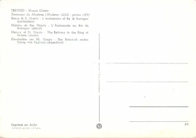 Tommaso da Modena — História de Santa Órsola — detalhe — P. MARZARI S.R.L.-SCHO — Verso