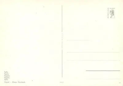 Sappho — freska rzymska — Beatrice Deste, Mediolan — Rewers