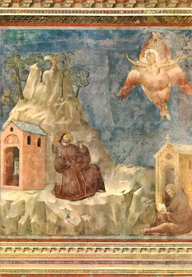 Assisi - Basílica de São Francisco - Igreja Superior — fresco de Giotto (Ambrogio Bondone, dit) — datado por volta de 1337