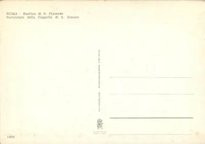 Basílica de S. Prassede — Detalhe da capela de S. Zenone — Alterocca, Terni, Itália — Verso