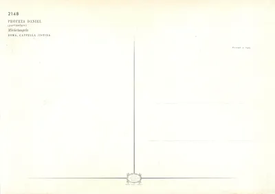 Profeta Daniel — detalhe da fresco da Capela Sistina — Michelangelo — Verso