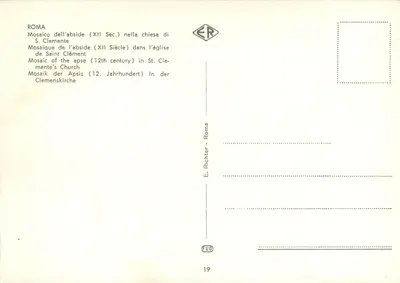 Mosaika apsydy (XII wiek) w katedrze św. Klemensa — E. Richter, nr 19 — Rewers