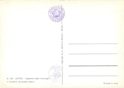 Juízo universal — parte — A. Martello Editore, N. 418 — Verso