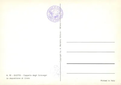 Spoczynek Chrystusa — freska Giotto — Krypta Scrovegnich w Padwie — Rewers