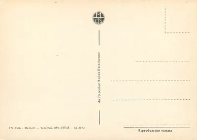 Paestum — Grobowiec Tuffatore — Wydawca Matonti, nr 174 — Rewers