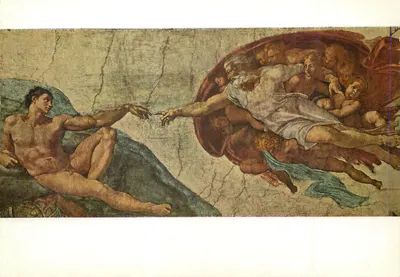 A Criação do Homem — fresco de Michel-Ange — Éditions Nomis, Paris