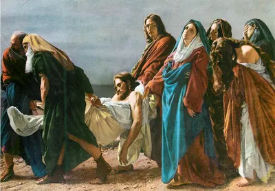 Transporte de Cristo para o túmulo — Basílica Santuário Nossa Senhora do Sasso, Orselina-Locarno — Ed. ris. Messaggero Serafico, n° 1058