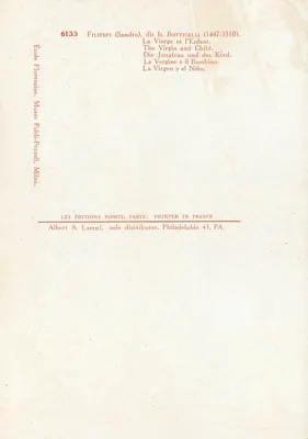 मादम विरज और बच्चा — सैंड्रो बोटिसेली (1447-1510) — फ्लोरेंटाइन स्कूल, म्यूजियम पोल्डी-पेजोली, मिलान — पीछे