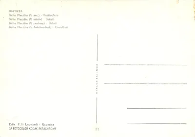 갈라 플라시디아(5세기) — 세부 — F.lli Leonardi, 라벤나, 번호 22 — 뒷면