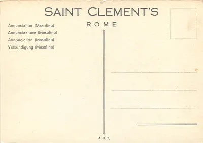 Igreja de S. Clemente - Roma - Anunciação (Masolino) — Verso