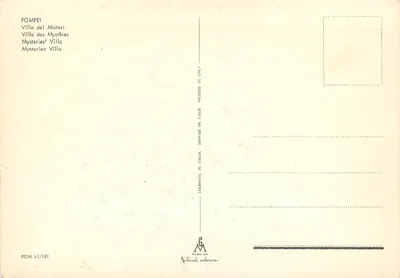 Pompeï — Villa dei Misteri — Milano GEP — Achterkant