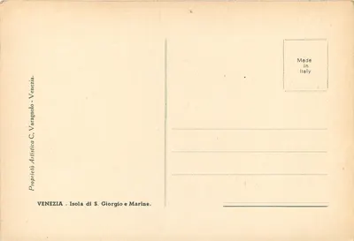 Wenecja — Widok laguny z jachtami i gondolą — Propriété Artistique C. Varagnolo - Wenecja — Rewers