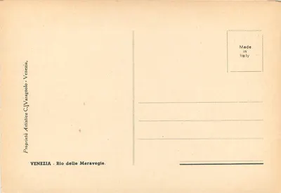 Wenecja — Kanał Wenecji — Wydawca C. Varagnolo — Rewers