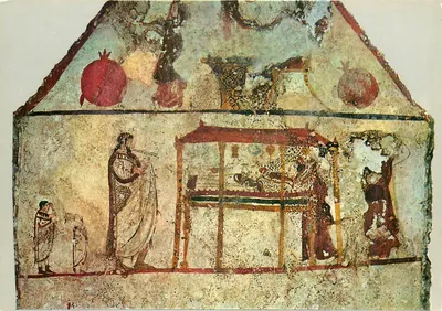 Paestum — Dekor prostej w grobie lucyjskim — TERNI