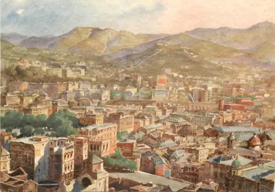 Panorama de Gênova — em direção ao monte Fasce — editor Carorro s.a.
