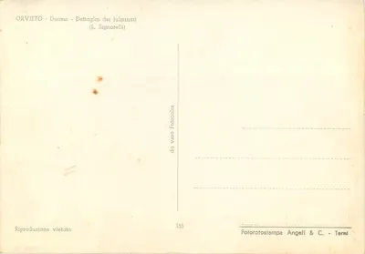 Orvieto - Duomo - Szczegółowe przedstawienie fulminów — L. Signorelli — Rewers