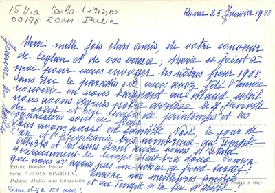 Via Partivile — scena uliczna w Rzymie — wydawca I.T.A.G. - seria ROMA SPARITA — Rewers