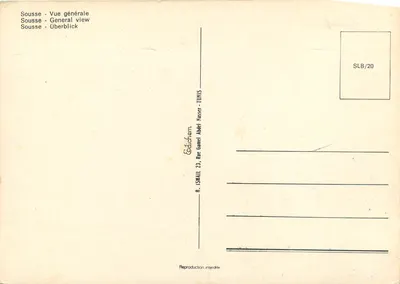 Sousse — Widok ogólny — Éditchem, SLB/20 — Rewers