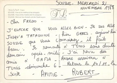Sousse — widok na medynę i murzyne — Tunisie Lumière n°299 — Rewers