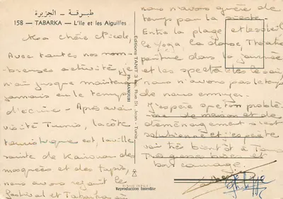 Tabarka — A ilha e as Agulhas — Editions TANIT — Verso