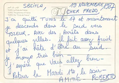 TUNIS — Brama Francji — TUNISIE LUMIERE nr 096 — Rewers