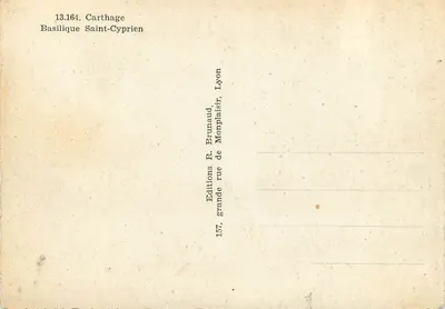 Kartagina — Bazylika Świętego Cyryla — Wydawnictwo R. Brunaud, Lyon — Rewers