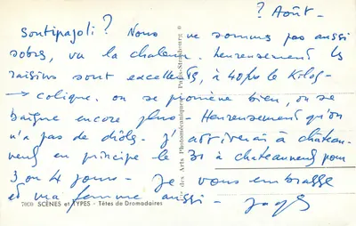 Cabeças de Dromedários — Cap. — Editor: Cie des Arts Photomécaniques, Paris-Strasbourg — Verso