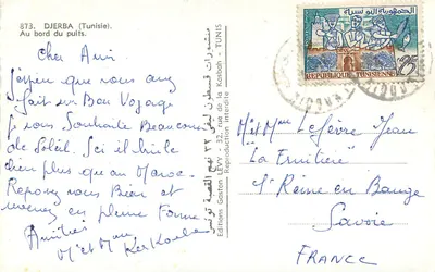Djerba (Tunesië) — Aan de rand van het putje — Uitgaven LEVY, n°873 — Achterkant