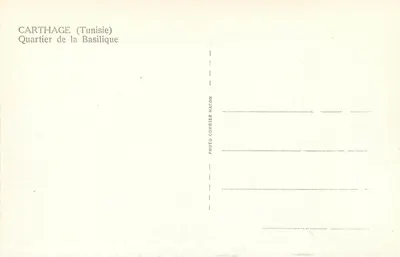 Carthage (Tunisja) — dzielnica Bazyliki — Photo Combier Macon — Rewers
