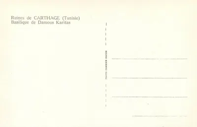 Ruiny Kartaginy — Bazylika Damous Karitas — Foto Combier Macon — Rewers