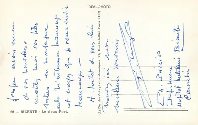 Bizerte — Stary Port — Cie des Arts photomécaniques -44, Rue Letellier - Paris — Rewers