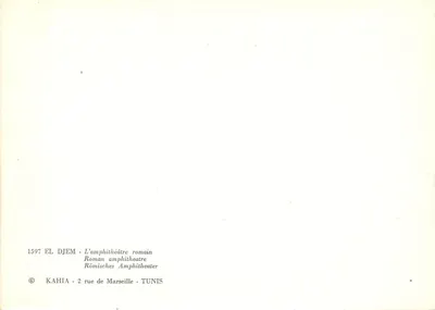 El Djem — Amfiteatr rzymski — wydawca KAHIJA, seria 1597 — Rewers