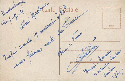 Konstantynopol. Moszka Bayazid — widok moszki z minaretami i ogród, wydawca MB n°59 — Rewers
