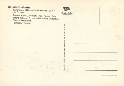 Pamukkale — sítios antigos e piscina — Keskin Color, n°625 — Verso