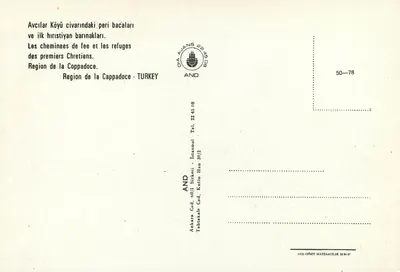Kapadocja — Kominy Czarodziejki i schrony pierwszych Chrześcijan — AND — Rewers