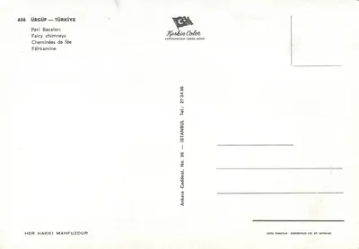 Chaminés das Fadas — Ürgüp — Turquia — Keskin Color — Verso