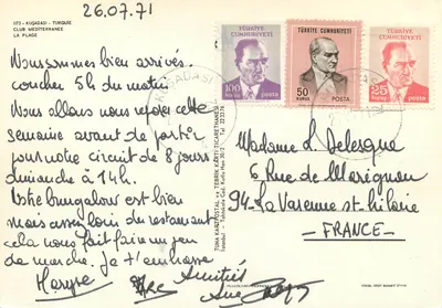 Kuşadası - Turcja — Club Méditerranée — wydawca Tuna Kartpostal — Rewers