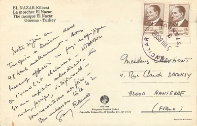 Kościół El Nazar — Göreme, Turcja — wydawca Kartpostal Limited Şirketi — Rewers