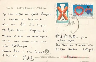 Cappadocja — Widok Zelwe — Karta pocztowa wydana przez Kartpostal Limited Şirketi — Rewers